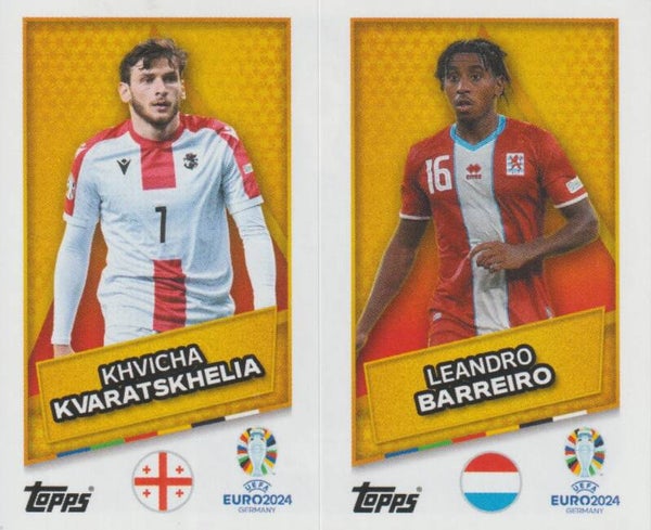 #geo-SP / lux-SP: Khvicha Kvaratskhelia (Georgia) & Leandro Barreiro (Luxemburg) - topps uefa euro 2024 germany