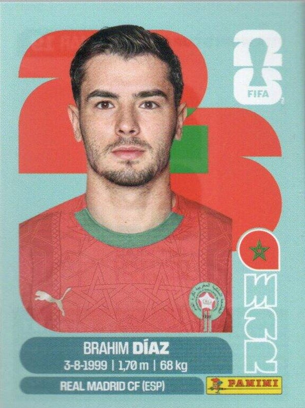 #MAR 19: Brahim Díaz (Morocco) - Panini FIFA World Cup 2026 Canada, USA, Mexico. Standaard Editie