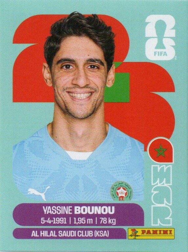 #MAR 2: Yassine Bounou (Morocco) - Panini FIFA World Cup 2026 Canada, USA, Mexico. Standaard Editie