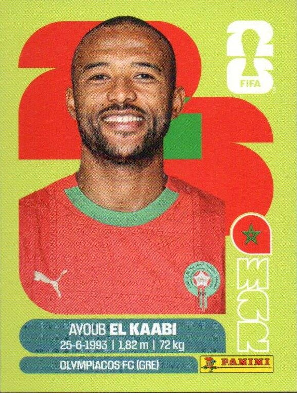 #MAR 20: Ayoub El Kaabi (Morocco) - Panini FIFA World Cup 2026 Canada, USA, Mexico. United Edition
