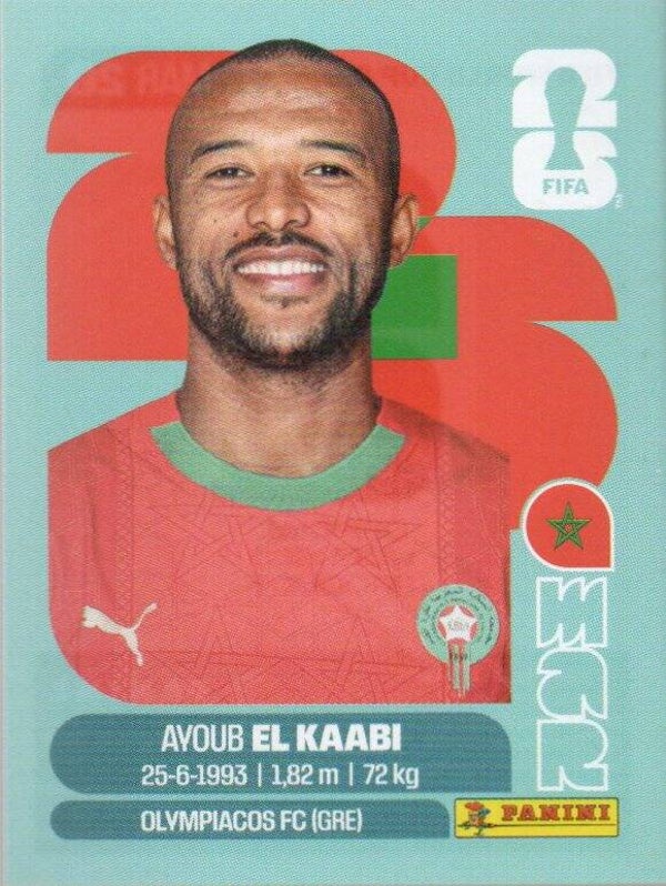 #MAR 20: Ayoub El Kaabi (Morocco) - Panini FIFA World Cup 2026 Canada, USA, Mexico. Standaard Editie