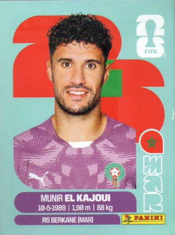 #MAR 3: Munir El Kajoui (Morocco) - Panini FIFA World Cup 2026 Canada, USA, Mexico. Standaard Editie
