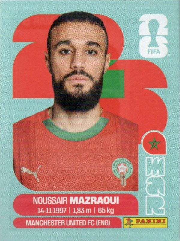 #MAR 5: Noussair Mazraoui (Morocco) - Panini FIFA World Cup 2026 Canada, USA, Mexico. Standaard Editie