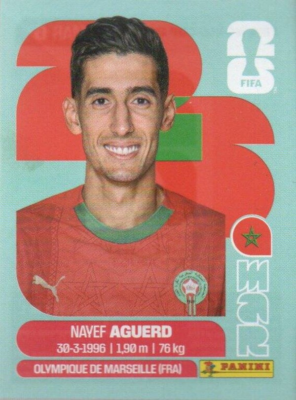 #MAR 6: Nayef Aguero (Morocco) - Panini FIFA World Cup 2026 Canada, USA, Mexico. Standaard Editie