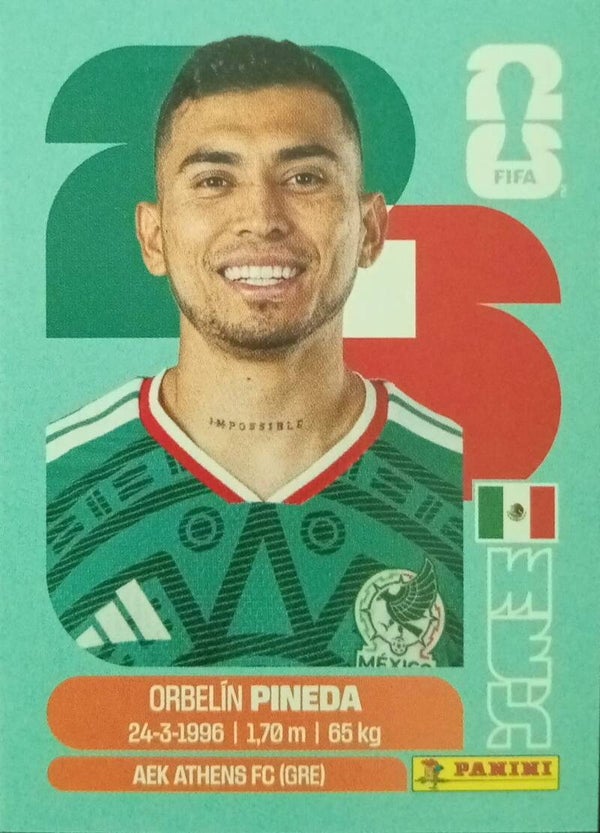 #MEX 11: Orbelín Pineda (Mexico) - Panini FIFA World Cup 2026 Canada, USA, Mexico. Standaard Editie