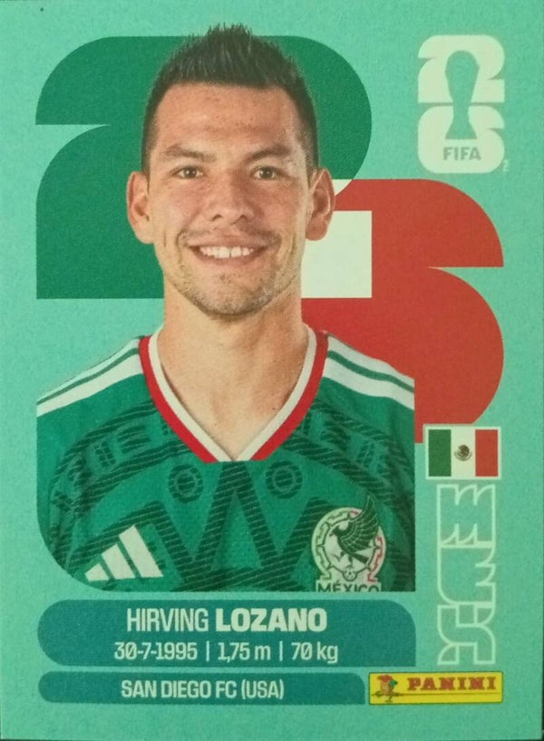 #MEX 15: Hirving Lozano (Mexico) - Panini FIFA World Cup 2026 Canada, USA, Mexico. Standaard Editie