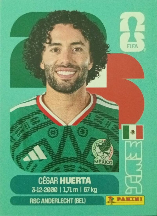 #MEX 20: César Huerta (Mexico) - Panini FIFA World Cup 2026 Canada, USA, Mexico. Standaard Editie
