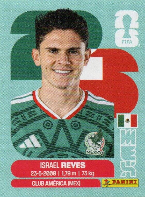 #MEX 7: Israel Reyes (Mexico) - Panini FIFA World Cup 2026 Canada, USA, Mexico. Standaard Editie