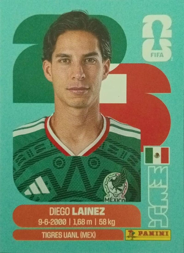 #MEX 8: Diego Lainez (Mexico) - Panini FIFA World Cup 2026 Canada, USA, Mexico. Standaard Editie
