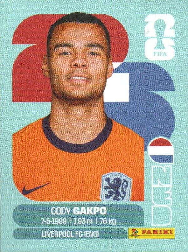 #NED 20: Cody Gakpo (The Netherlands) - Panini FIFA World Cup 2026 Canada, USA, Mexico. Standaard Editie