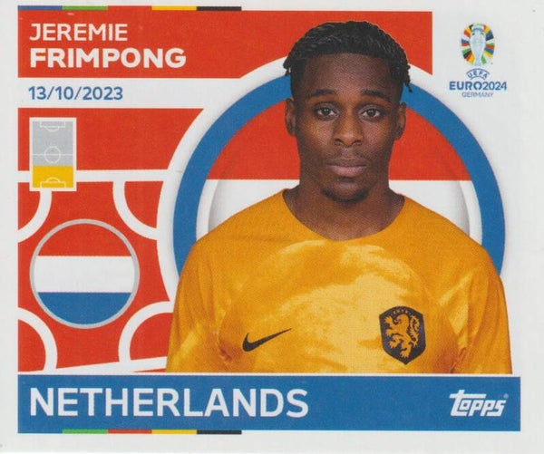 #NED-5: JEREMIE FRIMPONG (NETHERLANDS) - TOPPS UEFA EURO 2024 GERMANY