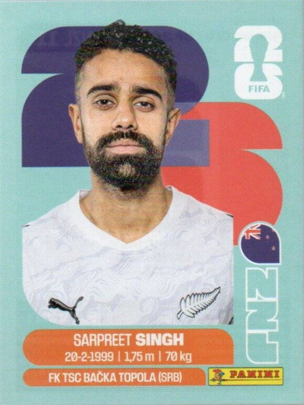#NZL 11: Sarpreet Singh (New Zealand) - Panini FIFA World Cup 2026 Canada, USA, Mexico. Standaard Editie