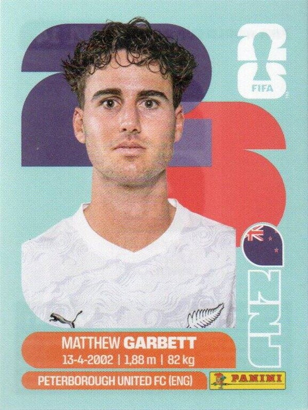 #NZL 14: Matthew Garbett (New Zealand) - Panini FIFA World Cup 2026 Canada, USA, Mexico. Standaard Editie