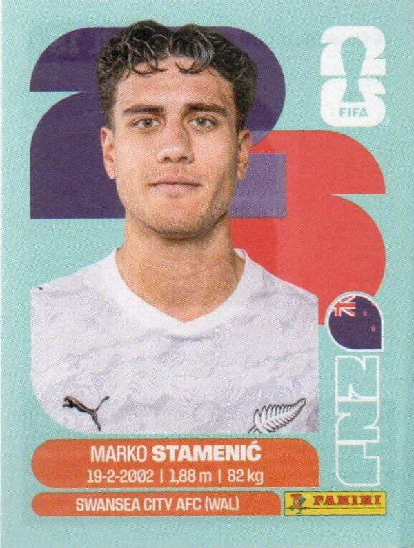 #NZL 15: Marko Stamenic (New Zealand) - Panini FIFA World Cup 2026 Canada, USA, Mexico. Standaard Editie