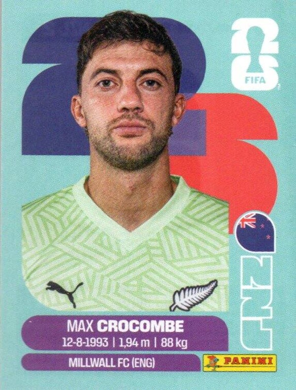 #NZL 2: Max Crocombe (New Zealand) - Panini FIFA World Cup 2026 Canada, USA, Mexico. Standaard Editie