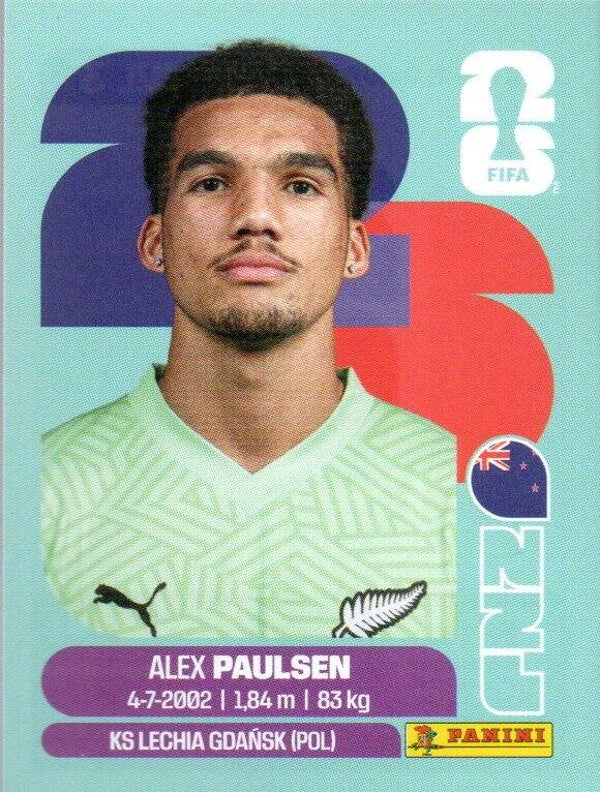 #NZL 3: Alex Paulsen (New Zealand) - Panini FIFA World Cup 2026 Canada, USA, Mexico. Standaard Editie