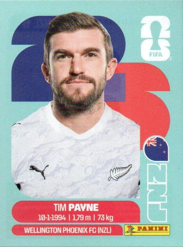 #NZL 6: Tim Payne (New Zealand) - Panini FIFA World Cup 2026 Canada, USA, Mexico. Standaard Editie