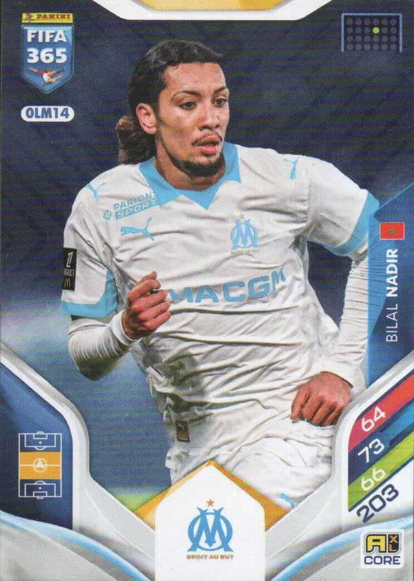 #OLM14: Bilal Nadir (Olympique Marseille) - Panini FIFA 365 Adrenalyn XL - World Top Clubs 2026