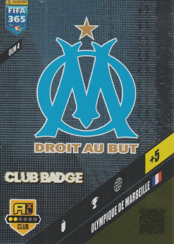 #OLM 4: Team Badge (Olympique Marseille) - Panini FIFA 365 Adrenalyn XL 2024 (issued 2023)