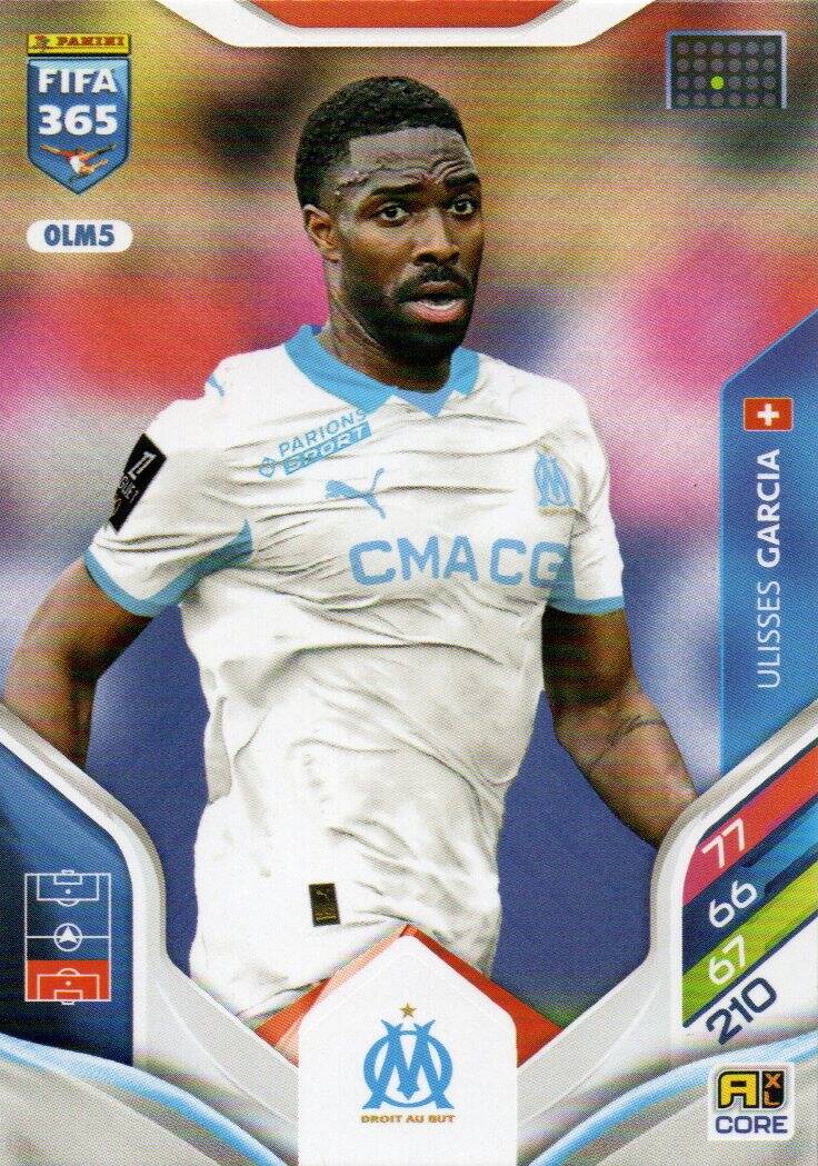 OLM5 Ulisses Garcia Olympique Marseille Panini FIFA 365 Adrenalyn Olm5 Ulisses Garcia Olympique Marseille Standard