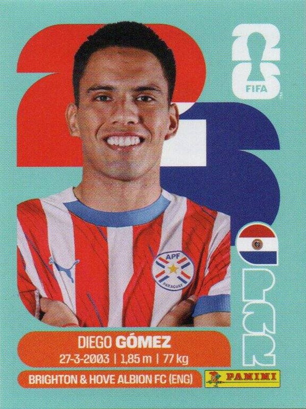 #PAR 10: Diego Gómez (Paraguay) - Panini FIFA World Cup 2026 Canada, USA, Mexico. Standaard Editie
