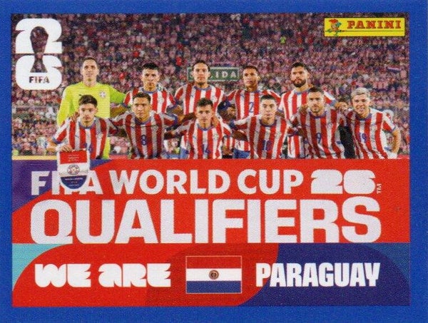 #PAR 13: Teamfoto (Paraguay) - Panini FIFA World Cup 2026 Canada, USA, Mexico. Blue Border Parallel