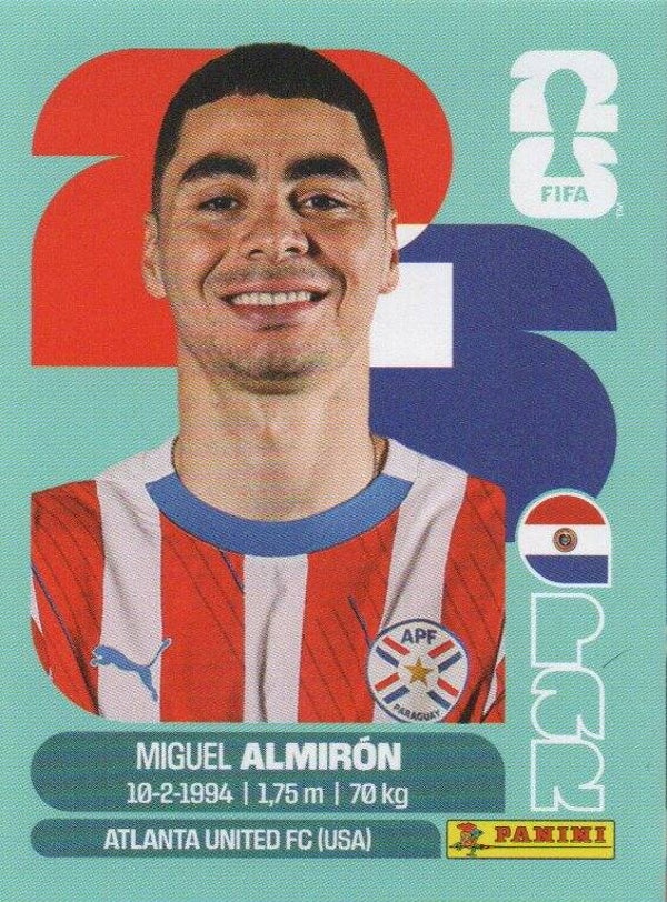 #PAR 17: Miguel Almirón (Paraguay) - Panini FIFA World Cup 2026 Canada, USA, Mexico. Standaard Editie