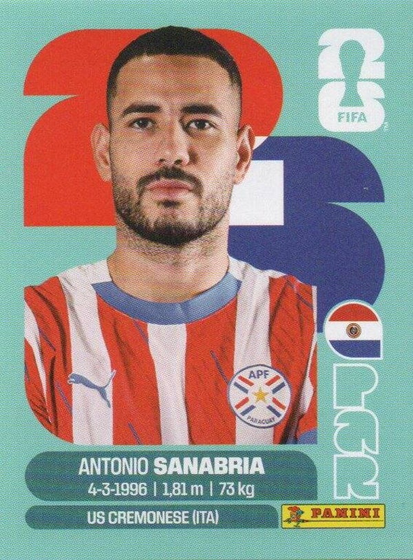#PAR 20: Antonio Sanabria (Paraguay) - Panini FIFA World Cup 2026 Canada, USA, Mexico. Standaard Editie