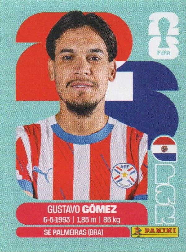 #PAR 4: Gustavo Gómez (Paraguay) - Panini FIFA World Cup 2026 Canada, USA, Mexico. Standaard Editie
