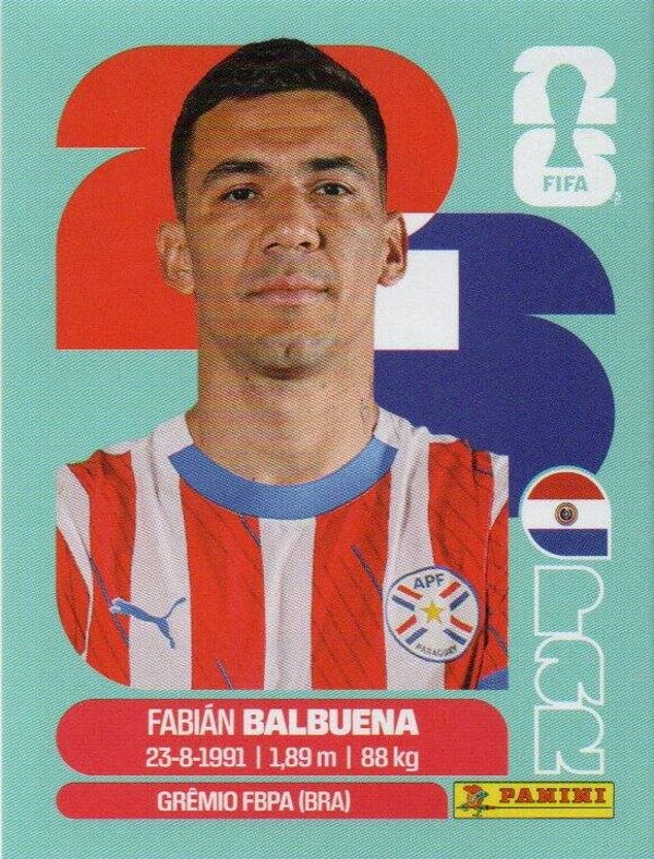 #PAR 5: Fabián Balbuena (Paraguay) - Panini FIFA World Cup 2026 Canada, USA, Mexico. Standaard Editie