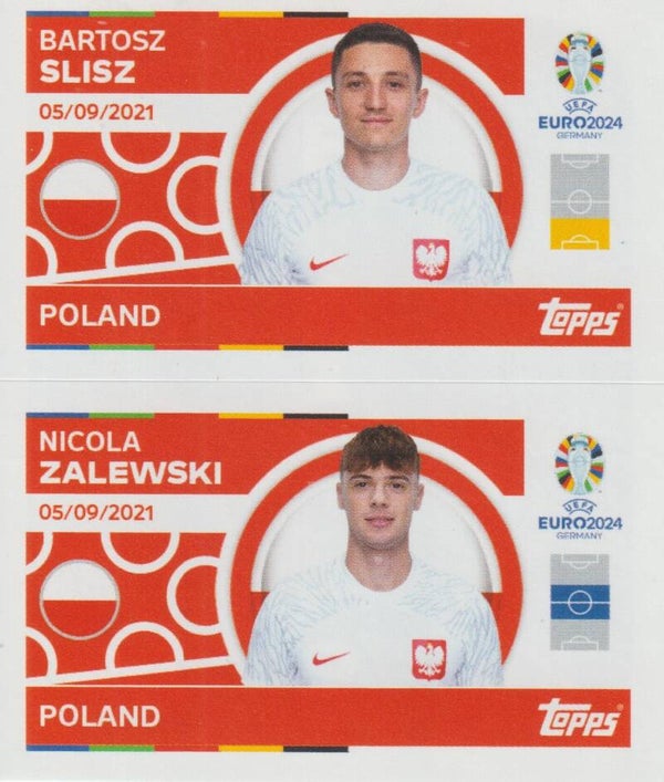 #POL-8/POL-9: BARTOSZ SLISZ / NICOLA ZALEWSKI (POLAND) - TOPPS UEFA EURO 2024 GERMANY