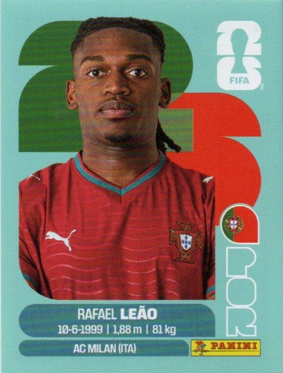 #POR 20: Rafael Leão (Portugal) - Panini FIFA World Cup 2026 Canada, USA, Mexico. Standaard Editie