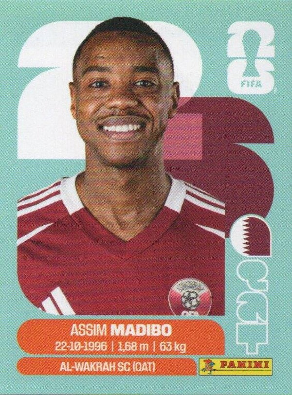 #QAT 11: Assim Madibo (Qatar) - Panini FIFA World Cup 2026 Canada, USA, Mexico. Standaard Editie