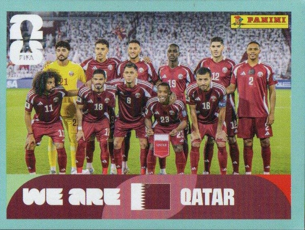 #QAT 13: Teamfoto (Qatar) - Panini FIFA World Cup 2026 Canada, USA, Mexico. Standaard Editie