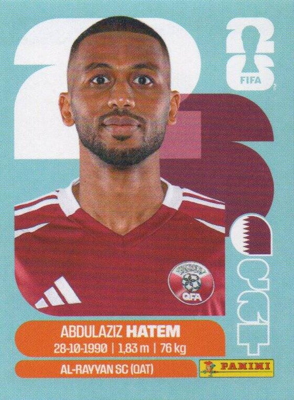 #QAT 15: Abdulaziz Hatem (Qatar) - Panini FIFA World Cup 2026 Canada, USA, Mexico. Standaard Editie
