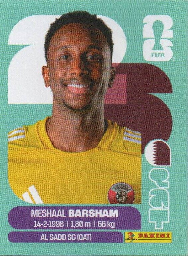 #QAT 2: Meshaal Barsham (Qatar) - Panini FIFA World Cup 2026 Canada, USA, Mexico. Standaard Editie