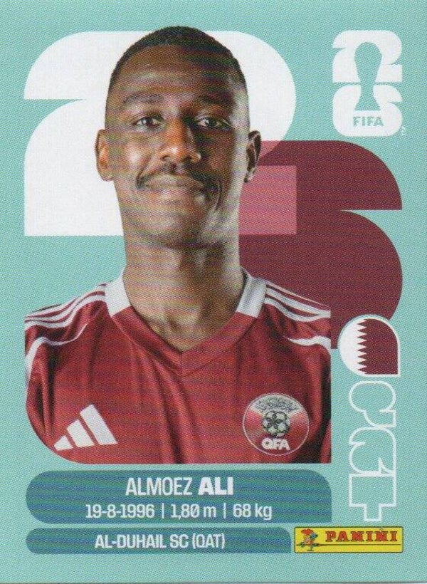 #QAT 20: Almoez Ali (Qatar) - Panini FIFA World Cup 2026 Canada, USA, Mexico. Standaard Editie