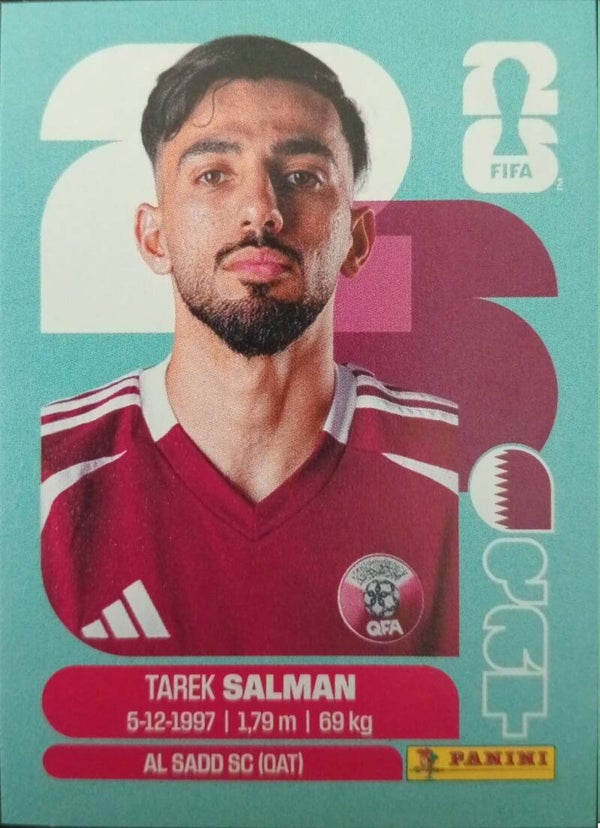 #QAT 8: Tarek Salman (Qatar / Al Sadd SC, Qatar) - Panini FIFA World Cup 2026 Canada, USA, Mexico. Standaard Editie