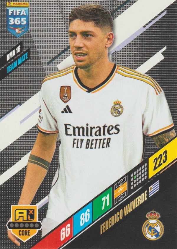 #RMA 16: Federico Valverde (Real Madrid) - Panini FIFA 365 Adrenalyn XL 2024 (issued 2023)