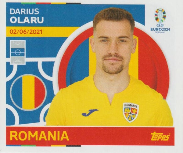 #ROM-13: DARIUS OLARU (ROMANIA) - TOPPS UEFA EURO 2024 GERMANY