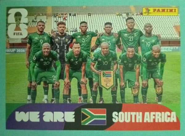 #RSA 13: Teamfoto South Africa - Panini FIFA World Cup 2026 Canada, USA, Mexico. Standaard Editie