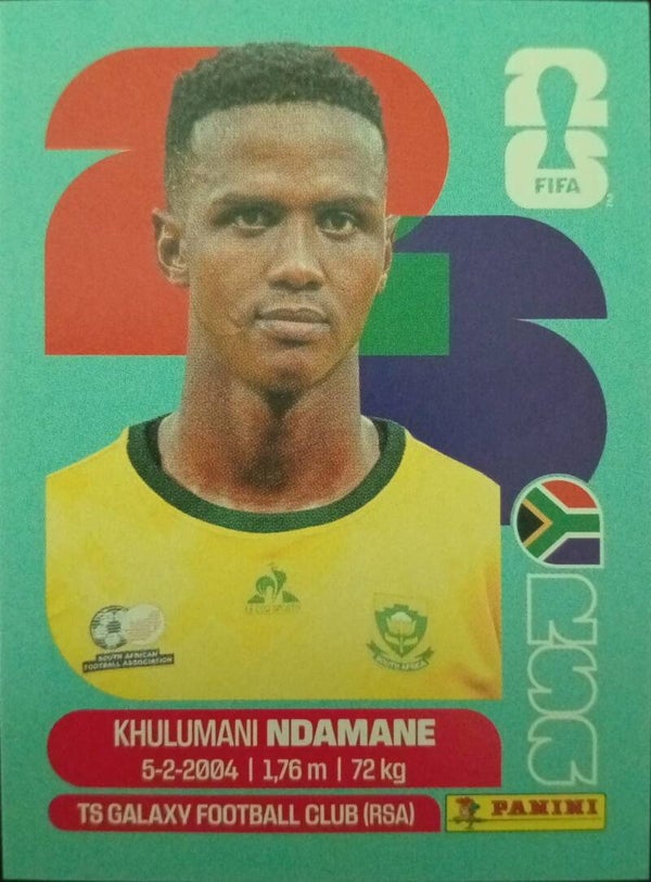 #RSA 7: Khulumani Ndamane (South Africa) - Panini FIFA World Cup 2026 Canada, USA, Mexico. Standaard Editie