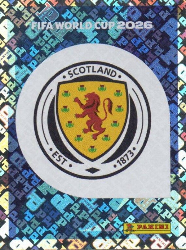 #SCO 1: Team Badge (Scotland) - Panini FIFA World Cup 2026 Canada, USA, Mexico. Standaard Editie