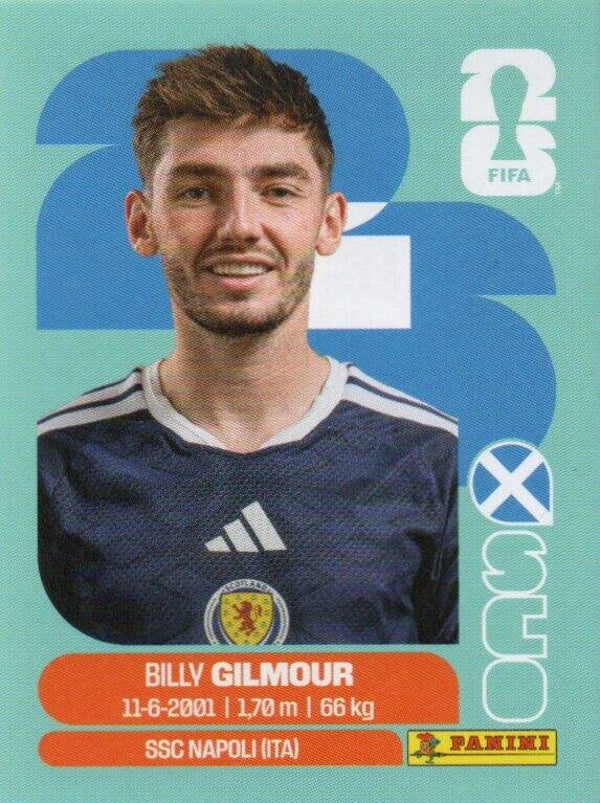 #SCO 12: Billy Gilmour (Scotland) - Panini FIFA World Cup 2026 Canada, USA, Mexico. Standaard Editie
