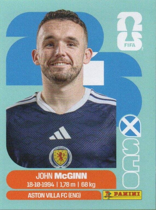 #SCO 17: John McGinn (Scotland) - Panini FIFA World Cup 2026 Canada, USA, Mexico. Standaard Editie