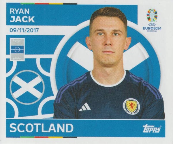 #SCO-19: RYAN JACK (SCOTLAND) - TOPPS UEFA EURO 2024 GERMANY