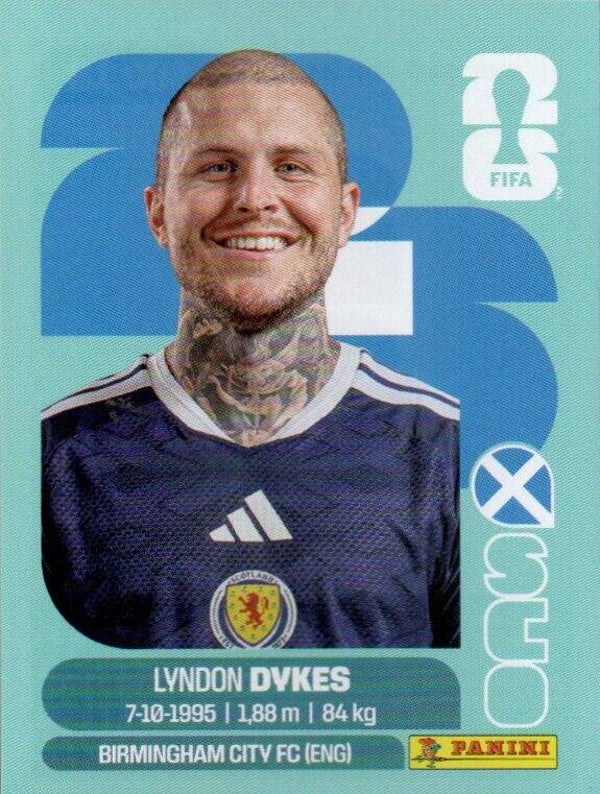 #SCO 18: Lyndon Dykes (Scotland) - Panini FIFA World Cup 2026 Canada, USA, Mexico. Standaard Editie