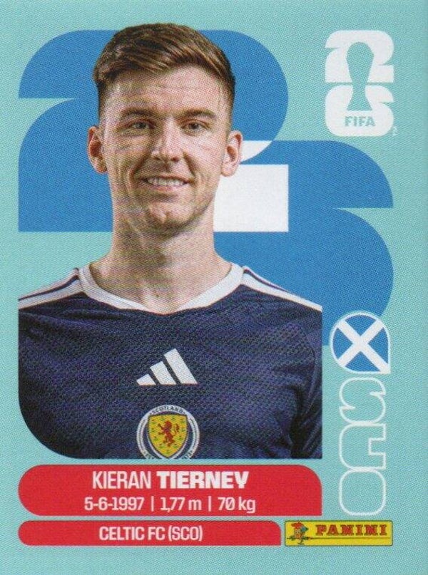 #SCO 4: Kieran Tierney (Scotland) - Panini FIFA World Cup 2026 Canada, USA, Mexico. Standaard Editie