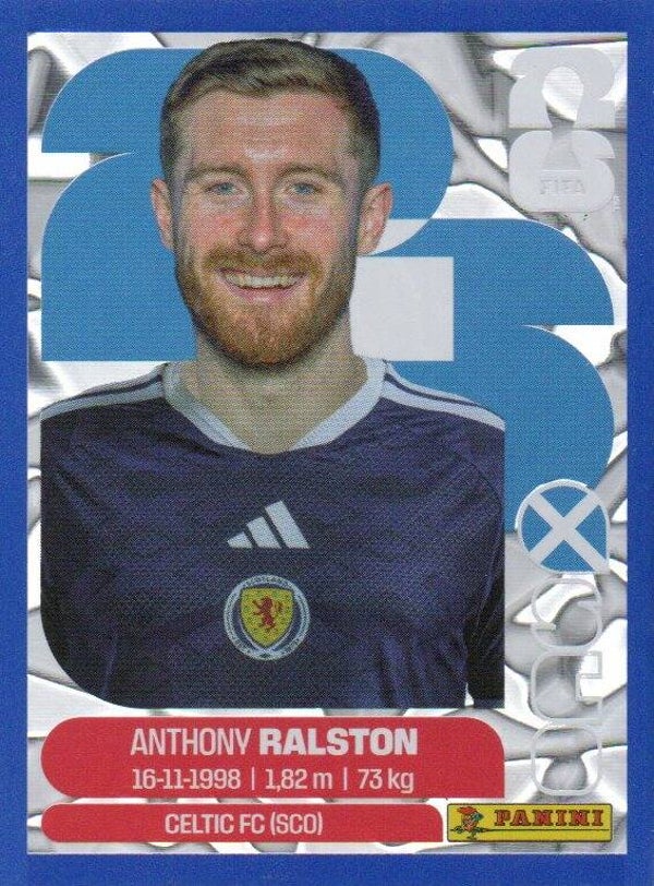 #SCO 9: Anthony Ralston (Scotland) - Panini FIFA World Cup 2026 Canada, USA, Mexico. Blue Crumple Parallel