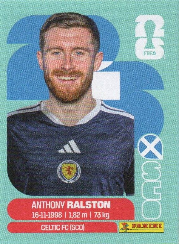 #SCO 9: Anthony Ralston (Scotland) - Panini FIFA World Cup 2026 Canada, USA, Mexico. Standaard Editie